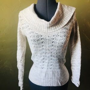 White House Black Market Cream Sweater